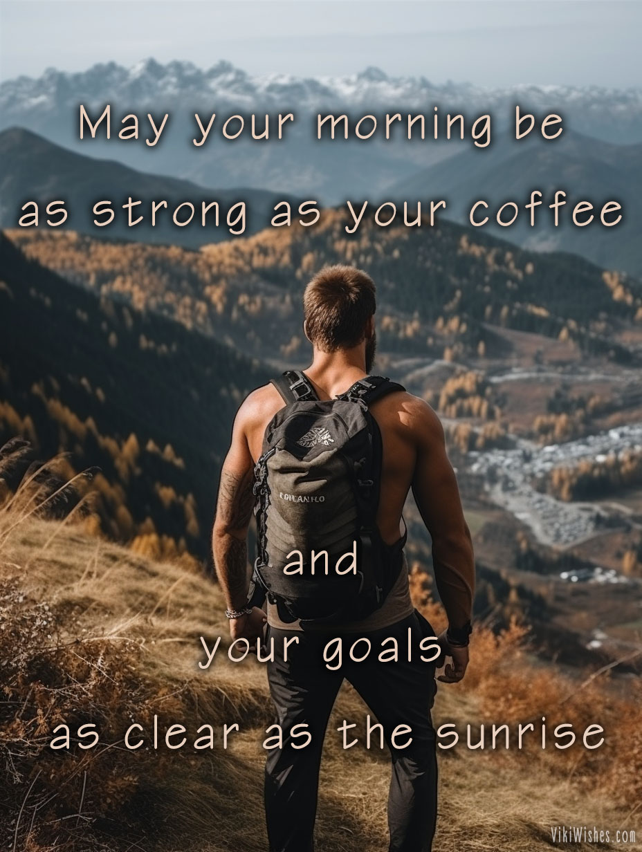 Motivating Good Morning Blessing on a picture