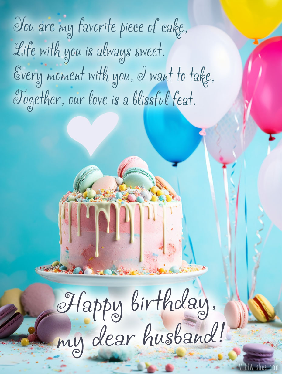 Sweet Happy Birthday Wish for Husband, ecard