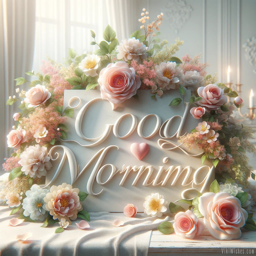 Delicate photorealistic image of good morning